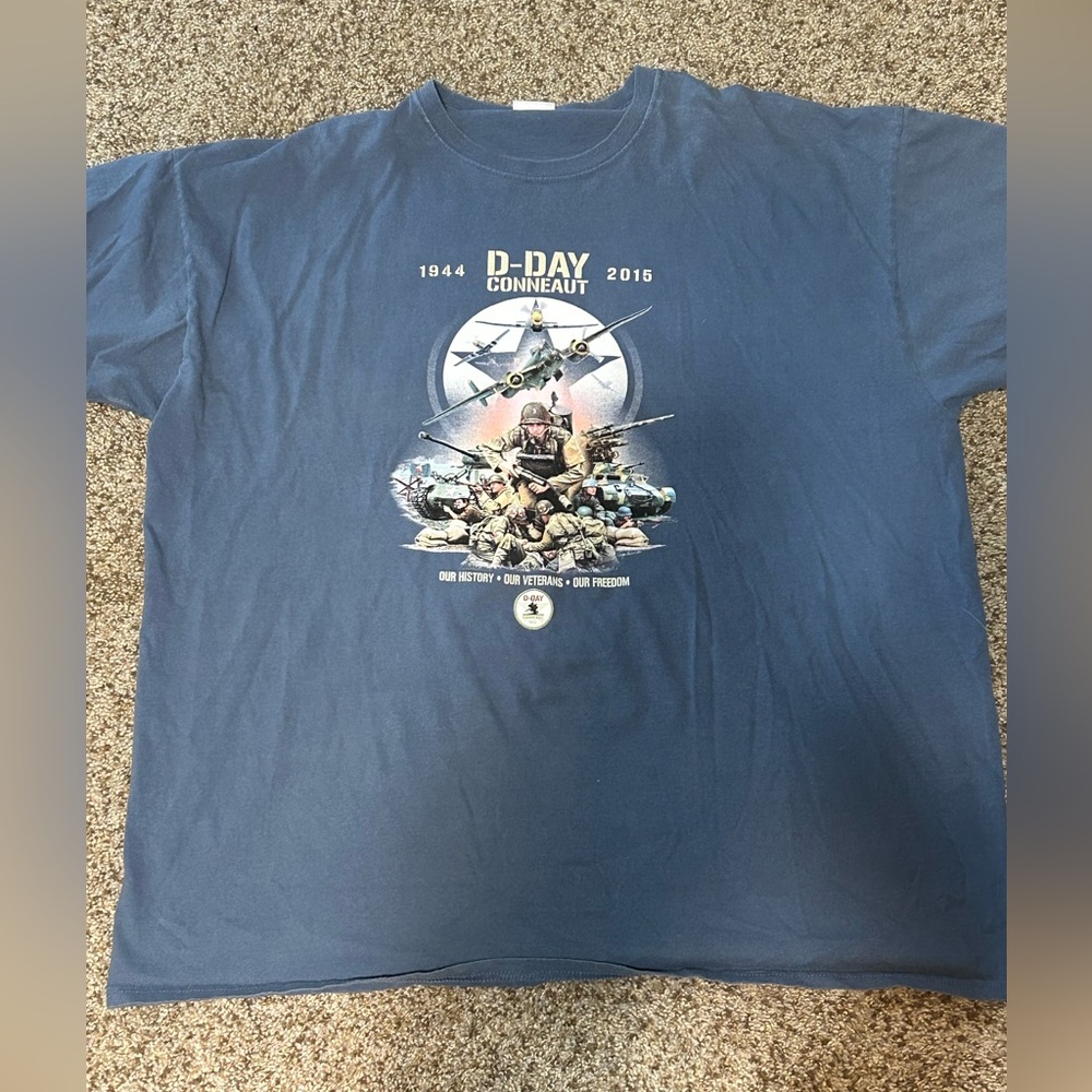 1944-2015 D-Day Conneaut Graphic Tee Shirt Mens XL!